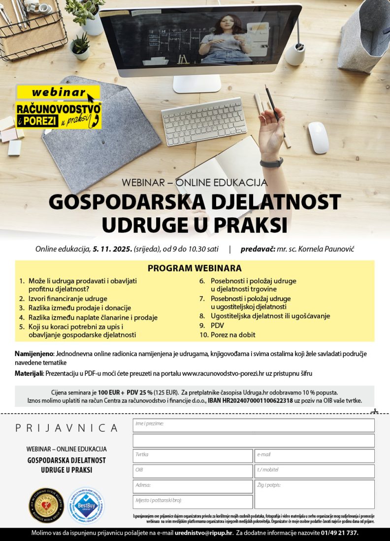 Webinar - Gospodarska djelatnost udruge II v1